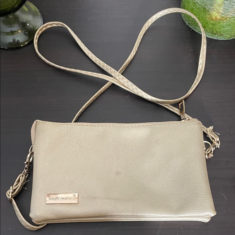 Simply Southern Metallic Adjustable Scrap Crossbody Bag